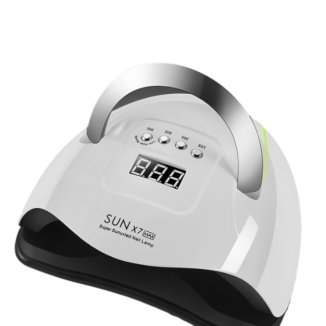 Lampe LED pour ongles Sun X7Max 180W avec adaptateur et manuel inclus