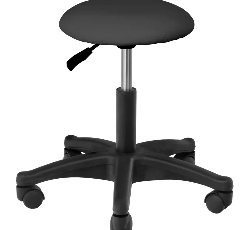 Tabouret noir salon esthétique - Hauteur réglable et confort