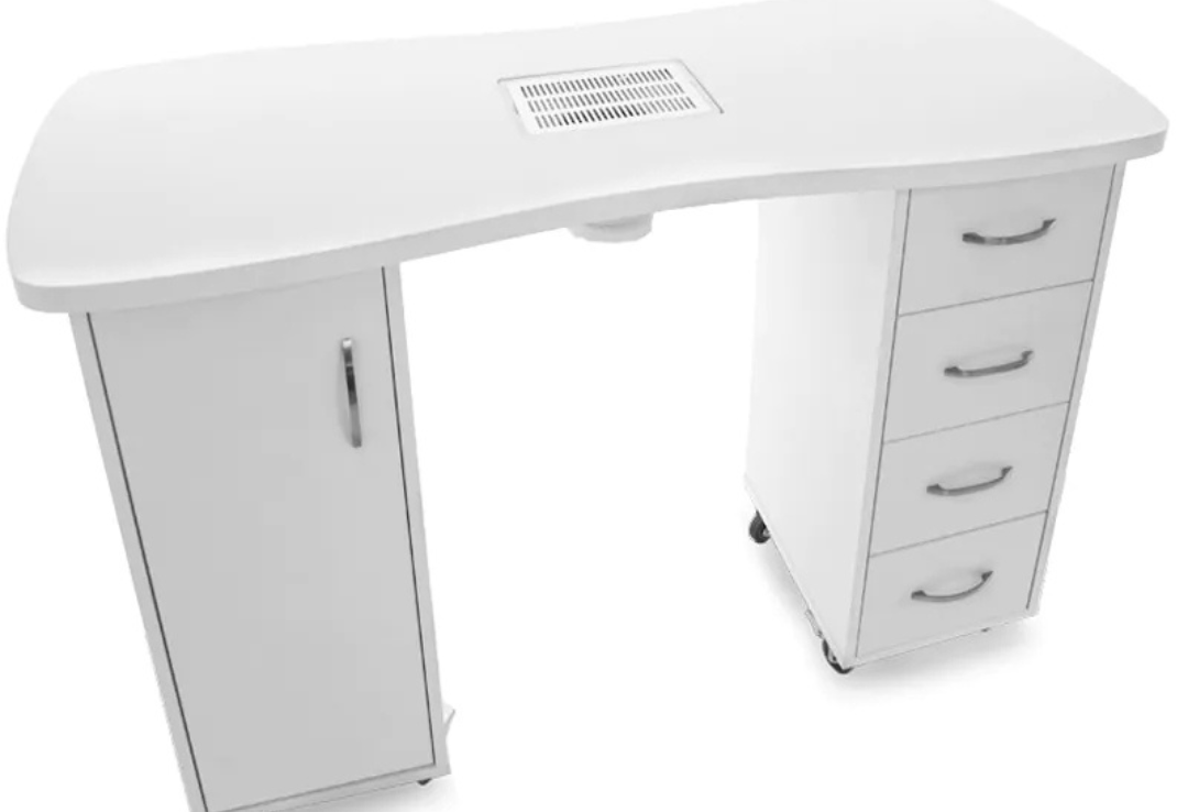 table prothesiste ongulaire avec aspirateur intégré